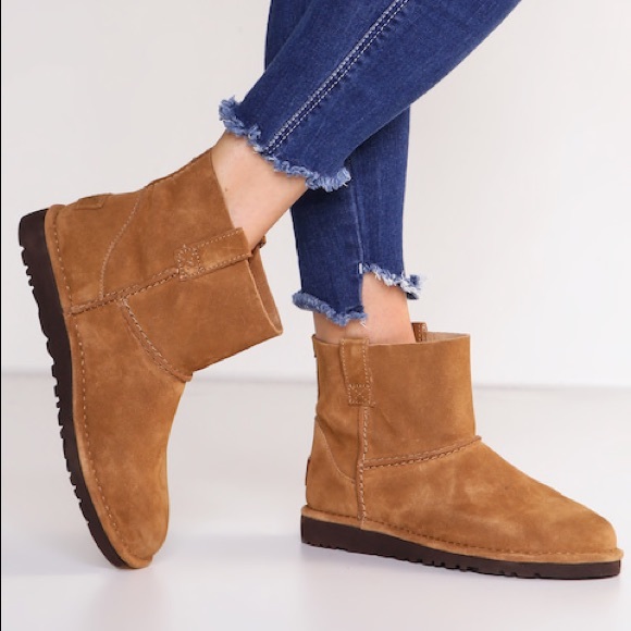 ugg classic unlined leather bootie